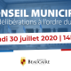 Ordre du jour conseil municipal du 30 juillet 2020 à 14h